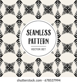 Abstract concept vector monochrome geometric pattern. Black and white minimal background. Creative illustration template. Seamless stylish texture. For wallpaper, surface, web design, textile, decor