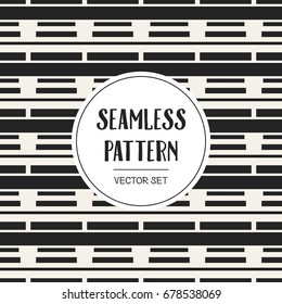Abstract concept vector monochrome geometric pattern. Black and white minimal background. Creative illustration template. Seamless stylish texture. For wallpaper, surface, web design, textile, decor