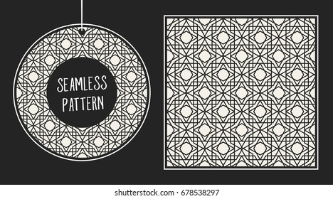 Abstract concept vector monochrome geometric pattern. Black and white minimal background. Creative illustration template. Seamless stylish texture. For wallpaper, surface, web design, textile, decor