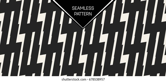 Abstract concept vector monochrome geometric pattern. Black and white minimal background. Creative illustration template. Seamless stylish texture. For wallpaper, surface, web design, textile, decor