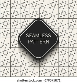 Abstract concept vector monochrome geometric pattern. Black and white minimal background. Creative illustration template. Seamless stylish texture. For wallpaper, surface, web design, textile, decor