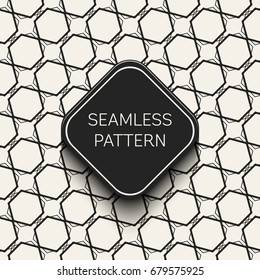 Abstract concept vector monochrome geometric pattern. Black and white minimal background. Creative illustration template. Seamless stylish texture. For wallpaper, surface, web design, textile, decor