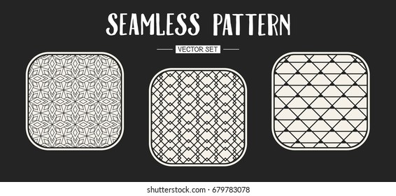Abstract concept vector monochrome geometric pattern. Black and white minimal background. Creative illustration template. Seamless stylish texture. For wallpaper, surface, web design, textile, decor