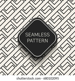 Abstract concept vector monochrome geometric pattern. Black and white minimal background. Creative illustration template. Seamless stylish texture. For wallpaper, surface, web design, textile, decor