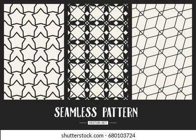 Abstract concept vector monochrome geometric pattern. Black and white minimal background. Creative illustration template. Seamless stylish texture. For wallpaper, surface, web design, textile, decor