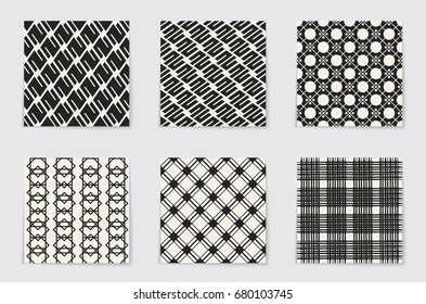 Abstract concept vector monochrome geometric pattern. Black and white minimal background. Creative illustration template. Seamless stylish texture. For wallpaper, surface, web design, textile, decor