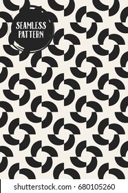 Abstract concept vector monochrome geometric pattern. Black and white minimal background. Creative illustration template. Seamless stylish texture. For wallpaper, surface, web design, textile, decor