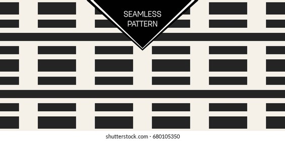 Abstract concept vector monochrome geometric pattern. Black and white minimal background. Creative illustration template. Seamless stylish texture. For wallpaper, surface, web design, textile, decor