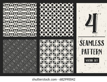 Abstract concept vector monochrome geometric pattern. Black and white minimal background. Creative illustration template. Seamless stylish texture. For wallpaper, surface, web design, textile, decor