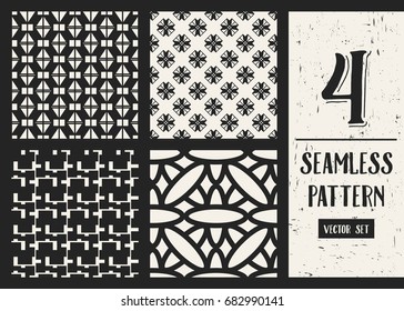 Abstract concept vector monochrome geometric pattern. Black and white minimal background. Creative illustration template. Seamless stylish texture. For wallpaper, surface, web design, textile, decor