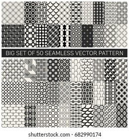 Abstract concept vector monochrome geometric pattern. Black and white minimal background. Creative illustration template. Seamless stylish texture. For wallpaper, surface, web design, textile, decor