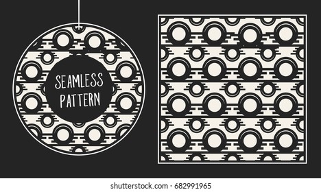 Abstract concept vector monochrome geometric pattern. Black and white minimal background. Creative illustration template. Seamless stylish texture. For wallpaper, surface, web design, textile, decor