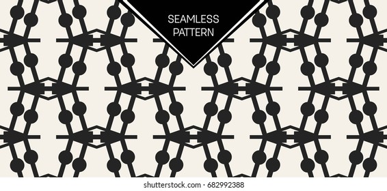 Abstract concept vector monochrome geometric pattern. Black and white minimal background. Creative illustration template. Seamless stylish texture. For wallpaper, surface, web design, textile, decor