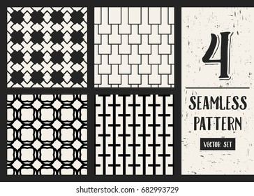 Abstract concept vector monochrome geometric pattern. Black and white minimal background. Creative illustration template. Seamless stylish texture. For wallpaper, surface, web design, textile, decor