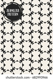 Abstract concept vector monochrome geometric pattern. Black and white minimal background. Creative illustration template. Seamless stylish texture. For wallpaper, surface, web design, textile, decor