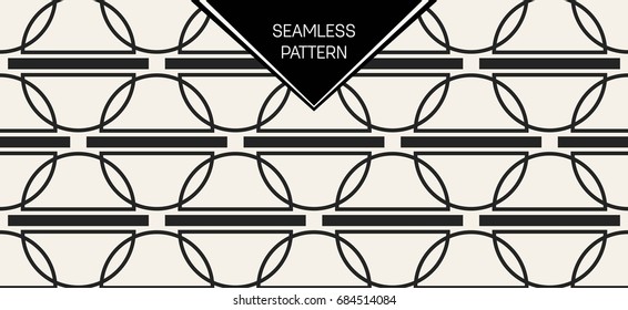 Abstract concept vector monochrome geometric pattern. Black and white minimal background. Creative illustration template. Seamless stylish texture. For wallpaper, surface, web design, textile, decor