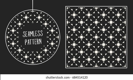 Abstract concept vector monochrome geometric pattern. Black and white minimal background. Creative illustration template. Seamless stylish texture. For wallpaper, surface, web design, textile, decor