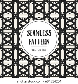 Abstract concept vector monochrome geometric pattern. Black and white minimal background. Creative illustration template. Seamless stylish texture. For wallpaper, surface, web design, textile, decor