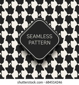 Abstract concept vector monochrome geometric pattern. Black and white minimal background. Creative illustration template. Seamless stylish texture. For wallpaper, surface, web design, textile, decor