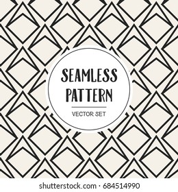 Abstract concept vector monochrome geometric pattern. Black and white minimal background. Creative illustration template. Seamless stylish texture. For wallpaper, surface, web design, textile, decor