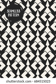 Abstract concept vector monochrome geometric pattern. Black and white minimal background. Creative illustration template. Seamless stylish texture. For wallpaper, surface, web design, textile, decor