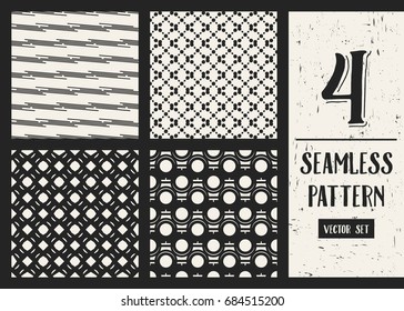 Abstract concept vector monochrome geometric pattern. Black and white minimal background. Creative illustration template. Seamless stylish texture. For wallpaper, surface, web design, textile, decor