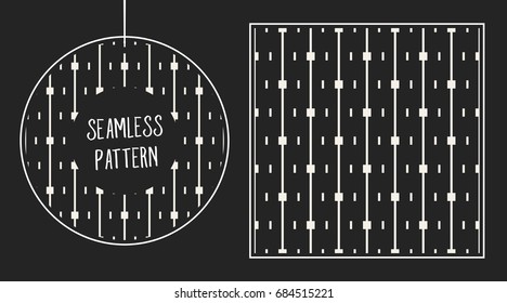 Abstract concept vector monochrome geometric pattern. Black and white minimal background. Creative illustration template. Seamless stylish texture. For wallpaper, surface, web design, textile, decor