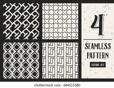 Abstract concept vector monochrome geometric pattern. Black and white minimal background. Creative illustration template. Seamless stylish texture. For wallpaper, surface, web design, textile, decor
