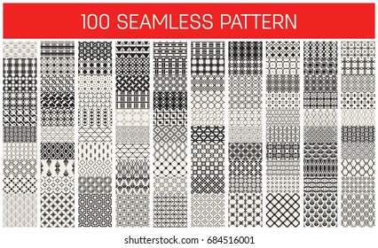 Abstract concept vector monochrome geometric pattern. Black and white minimal background. Creative illustration template. Seamless stylish texture. For wallpaper, surface, web design, textile, decor