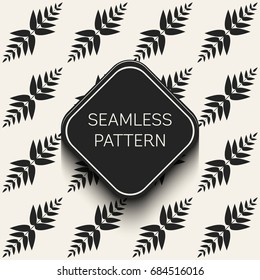 Abstract concept vector monochrome geometric pattern. Black and white minimal background. Creative illustration template. Seamless stylish texture. For wallpaper, surface, web design, textile, decor