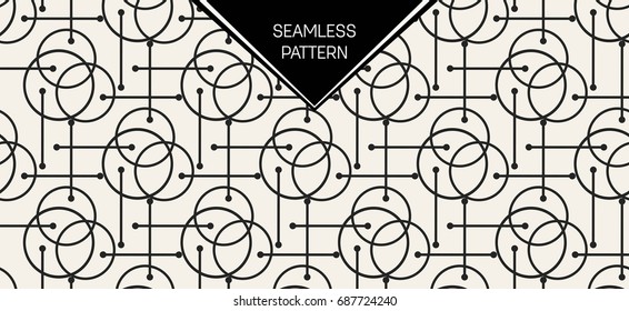 Abstract concept vector monochrome geometric pattern. Black and white minimal background. Creative illustration template. Seamless stylish texture. For wallpaper, surface, web design, textile, decor