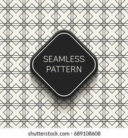 Abstract concept vector monochrome geometric pattern. Black and white minimal background. Creative illustration template. Seamless stylish texture. For wallpaper, surface, web design, textile, decor
