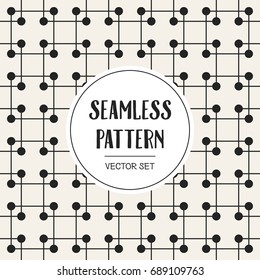 Abstract concept vector monochrome geometric pattern. Black and white minimal background. Creative illustration template. Seamless stylish texture. For wallpaper, surface, web design, textile, decor