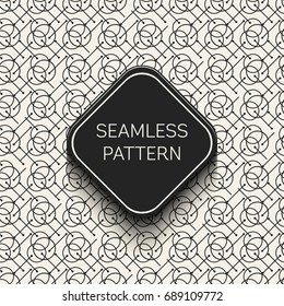 Abstract concept vector monochrome geometric pattern. Black and white minimal background. Creative illustration template. Seamless stylish texture. For wallpaper, surface, web design, textile, decor