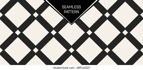 Abstract concept vector monochrome geometric pattern. Black and white minimal background. Creative illustration template. Seamless stylish texture. For wallpaper, surface, web design, textile, decor