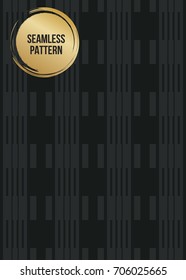 Abstract concept vector monochrome geometric pattern. Dark blue, gold minimal background. Creative illustration template. Seamless stylish texture. For wallpaper, surface, web design, textile, decor