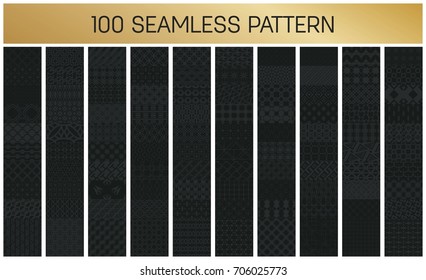 Abstract concept vector monochrome geometric pattern. Dark blue, gold minimal background. Creative illustration template. Seamless stylish texture. For wallpaper, surface, web design, textile, decor
