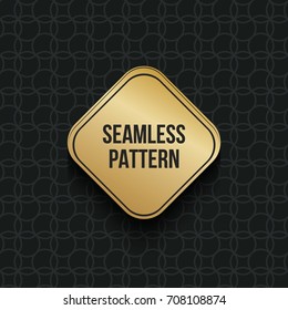 Abstract concept vector monochrome geometric pattern. Dark blue, gold minimal background. Creative illustration template. Seamless stylish texture. For wallpaper, surface, web design, textile, decor