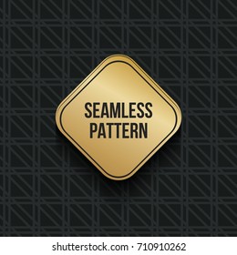 Abstract concept vector monochrome geometric pattern. Dark blue, gold minimal background. Creative illustration template. Seamless stylish texture. For wallpaper, surface, web design, textile, decor
