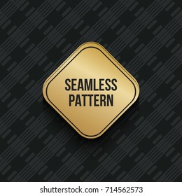 Abstract concept vector monochrome geometric pattern. Dark blue, gold minimal background. Creative illustration template. Seamless stylish texture. For wallpaper, surface, web design, textile, decor