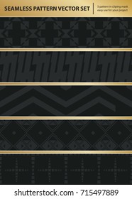 Abstract concept vector monochrome geometric pattern. Dark blue, gold minimal background. Creative illustration template. Seamless stylish texture. For wallpaper, surface, web design, textile, decor