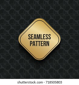 Abstract concept vector monochrome geometric pattern. Dark blue, gold minimal background. Creative illustration template. Seamless stylish texture. For wallpaper, surface, web design, textile, decor