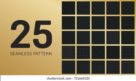 Abstract concept vector monochrome geometric pattern. Dark blue, gold minimal background. Creative illustration template. Seamless stylish texture. For wallpaper, surface, web design, textile, decor