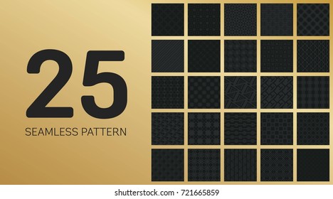 Abstract concept vector monochrome geometric pattern. Dark blue, gold minimal background. Creative illustration template. Seamless stylish texture. For wallpaper, surface, web design, textile, decor