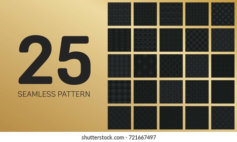 Abstract concept vector monochrome geometric pattern. Dark blue, gold minimal background. Creative illustration template. Seamless stylish texture. For wallpaper, surface, web design, textile, decor