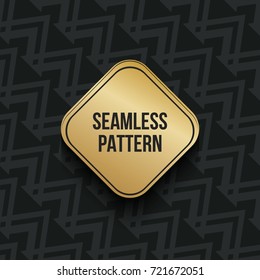 Abstract concept vector monochrome geometric pattern. Dark blue, gold minimal background. Creative illustration template. Seamless stylish texture. For wallpaper, surface, web design, textile, decor
