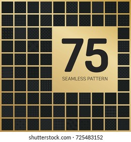 Abstract concept vector monochrome geometric pattern. Dark blue, gold minimal background. Creative illustration template. Seamless stylish texture. For wallpaper, surface, web design, textile, decor