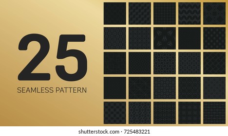 Abstract concept vector monochrome geometric pattern. Dark blue, gold minimal background. Creative illustration template. Seamless stylish texture. For wallpaper, surface, web design, textile, decor