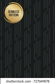Abstract concept vector monochrome geometric pattern. Dark blue, gold minimal background. Creative illustration template. Seamless stylish texture. For wallpaper, surface, web design, textile, decor