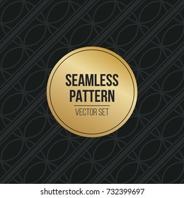 Abstract concept vector monochrome geometric pattern. Dark blue, gold minimal background. Creative illustration template. Seamless stylish texture. For wallpaper, surface, web design, textile, decor